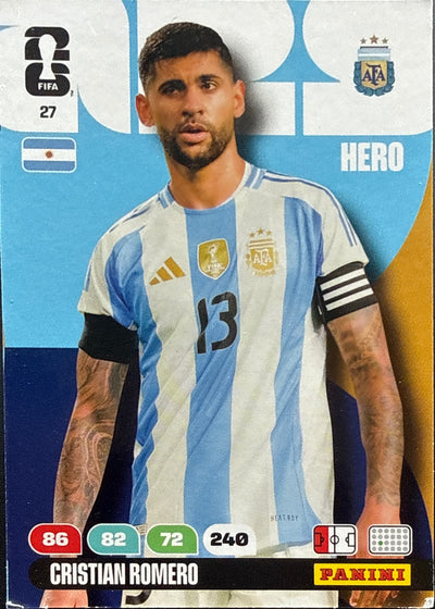 Cristian Romero – Panini Adrenalyn XL FIFA World Cup 2026 – #27