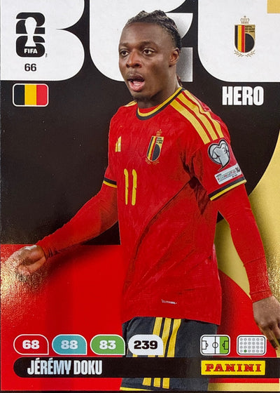 Jérémy Doku – Panini Adrenalyn XL FIFA World Cup 2026 – #66