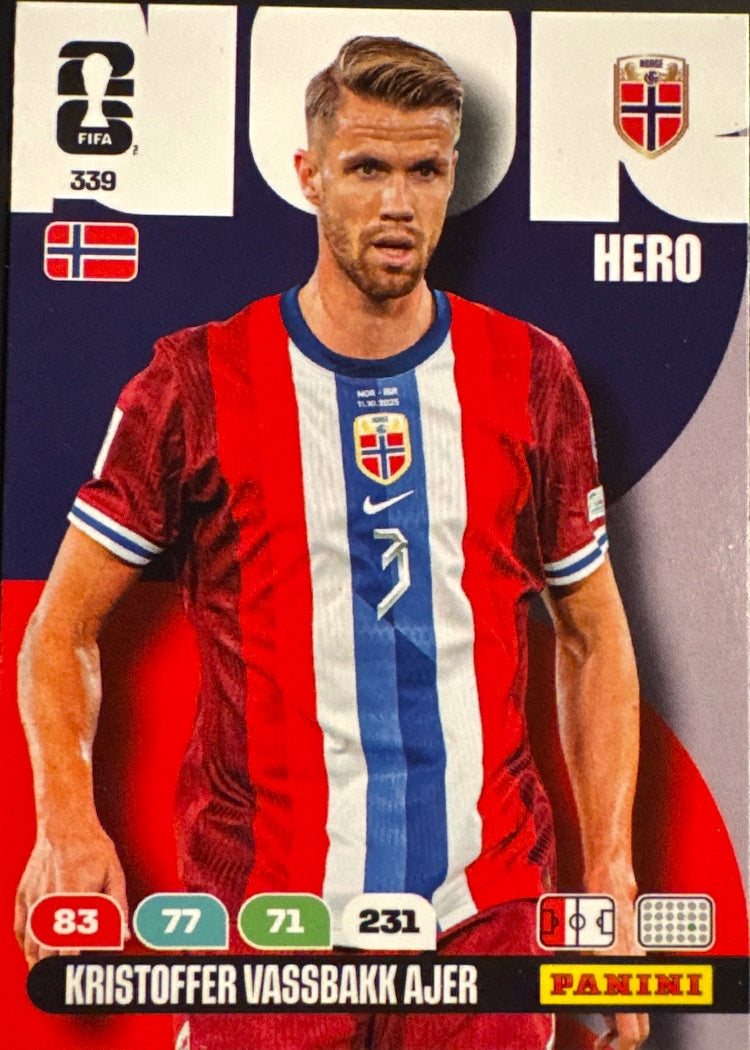 Kristoffer Vassbakk Ajer – Panini Adrenalyn XL FIFA World Cup 2026 – #339