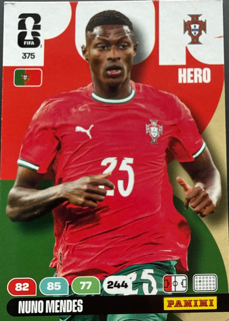 Nuno Mendes – Panini Adrenalyn XL FIFA World Cup 2026 – #375