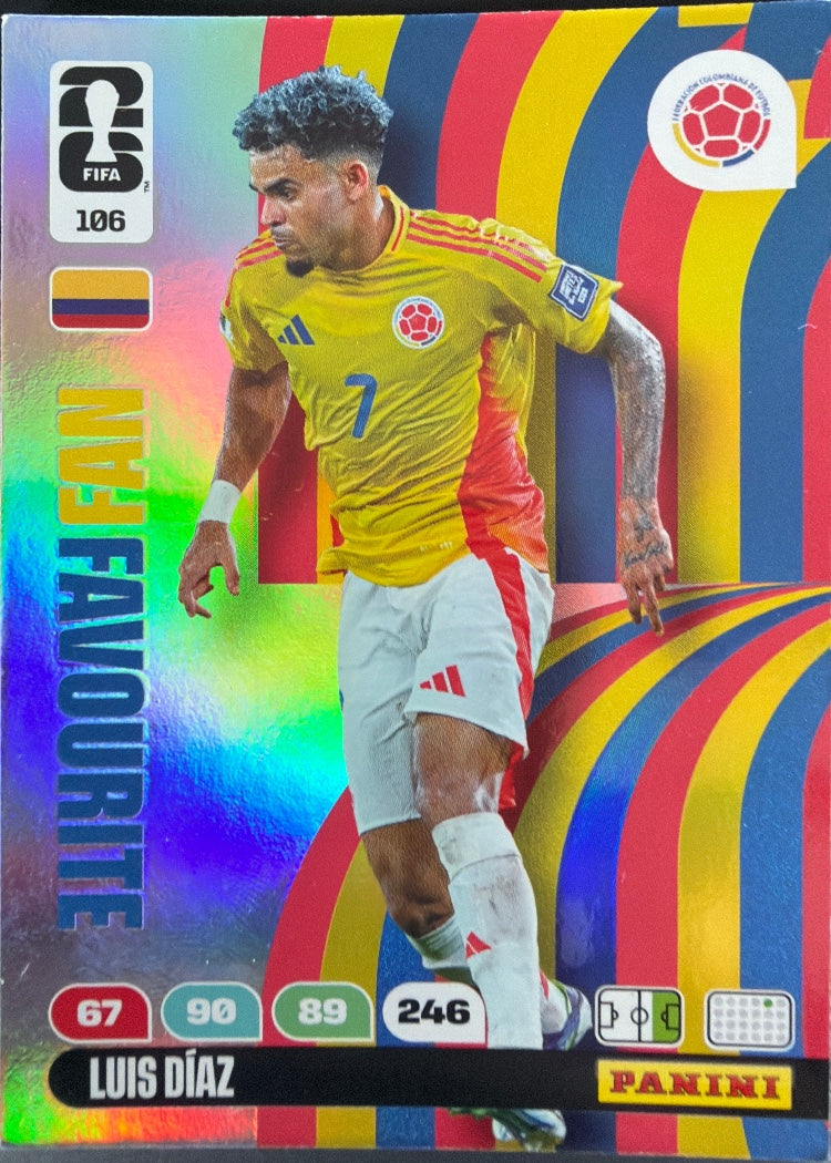Luis Díaz – Panini Adrenalyn XL FIFA World Cup 2026 – #106