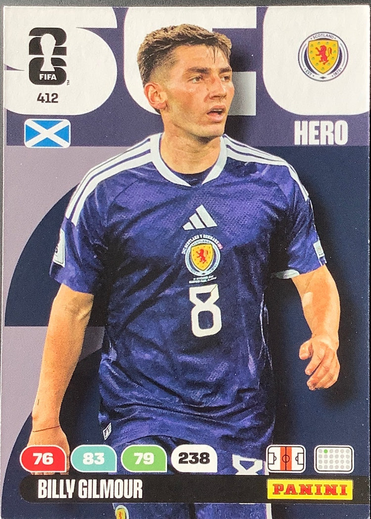 Billy Gilmour – Panini Adrenalyn XL FIFA World Cup 2026 – #412