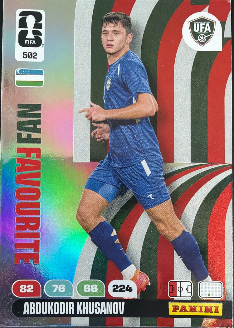 Abdukodir Khusanov – Panini Adrenalyn XL FIFA World Cup 2026 – #502