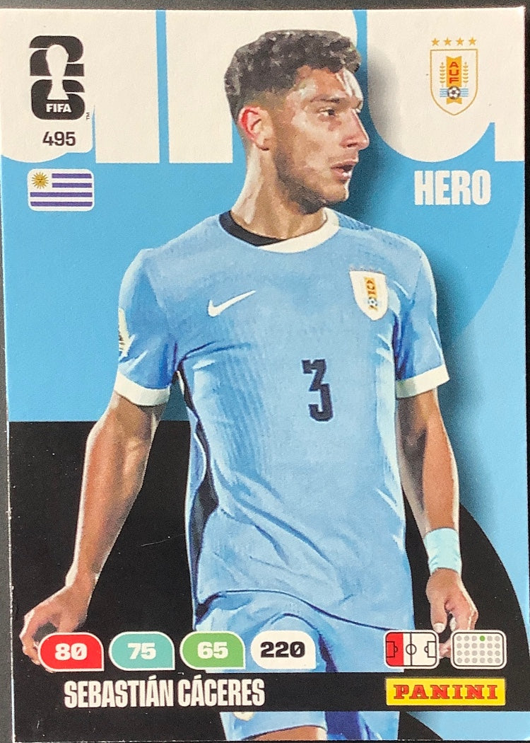 Sebastián Cáceres – Panini Adrenalyn XL FIFA World Cup 2026 – #495