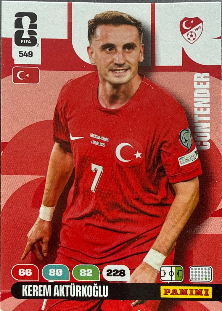 Kerem Aktürkoğlu – Panini Adrenalyn XL FIFA World Cup 2026 – #549