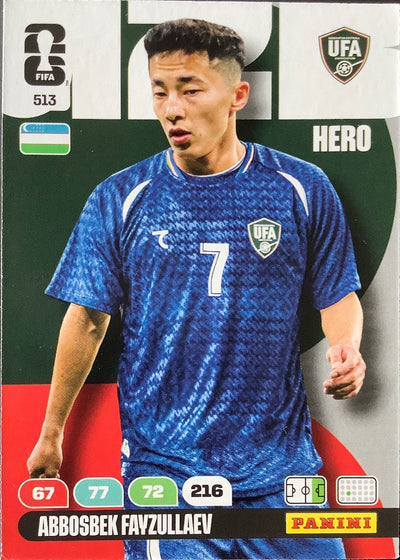 Abbosbek Fayzullaev – Panini Adrenalyn XL FIFA World Cup 2026 – #513