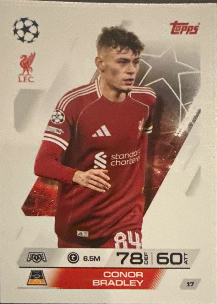 Conor Bradley – Topps Match Attax Champions League 2025/26 – #17