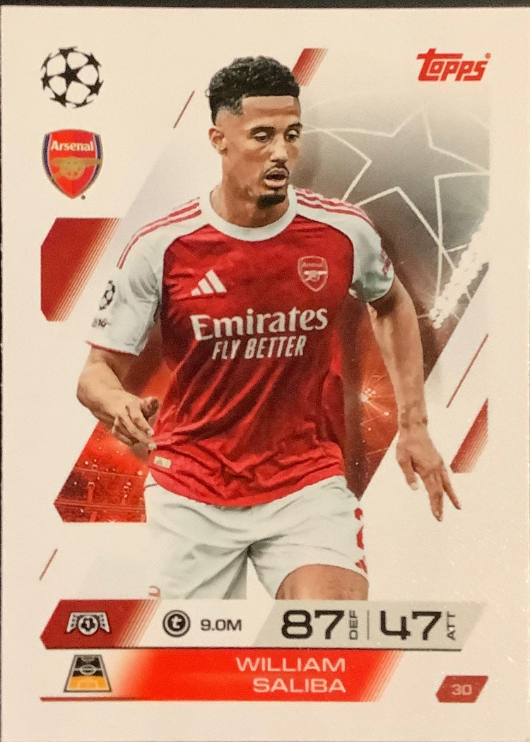 William Saliba – Topps Match Attax Champions League 2025/26 – #30