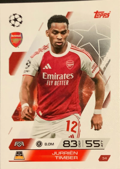 Jurrién Timber – Topps Match Attax Champions League 2025/26 – #34