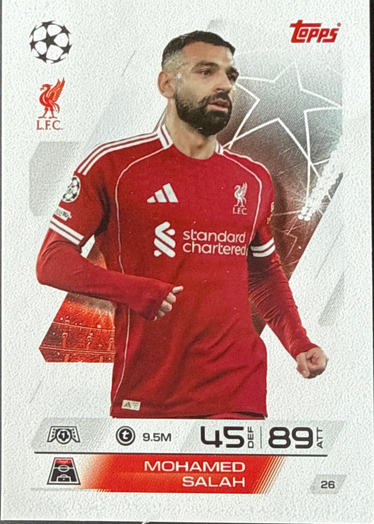Mohamed Salah – Topps Match Attax Champions League 2025/26 – #26