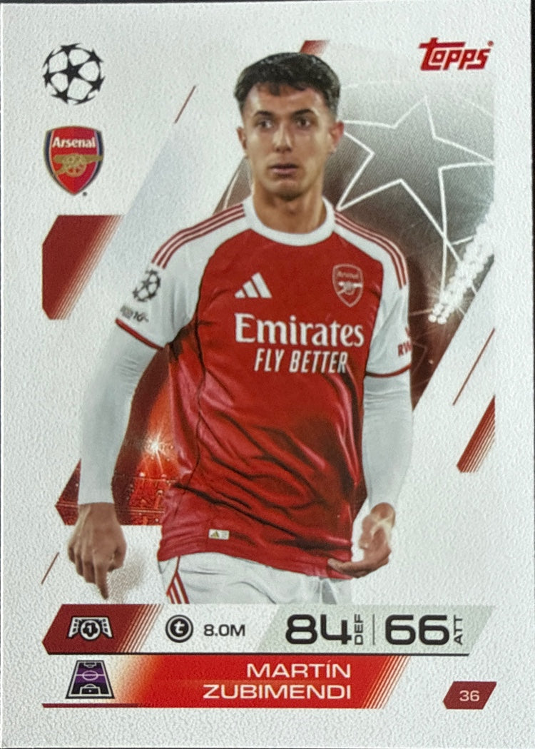 Martín Zubimendi – Topps Match Attax Champions League 2025/26 – #36