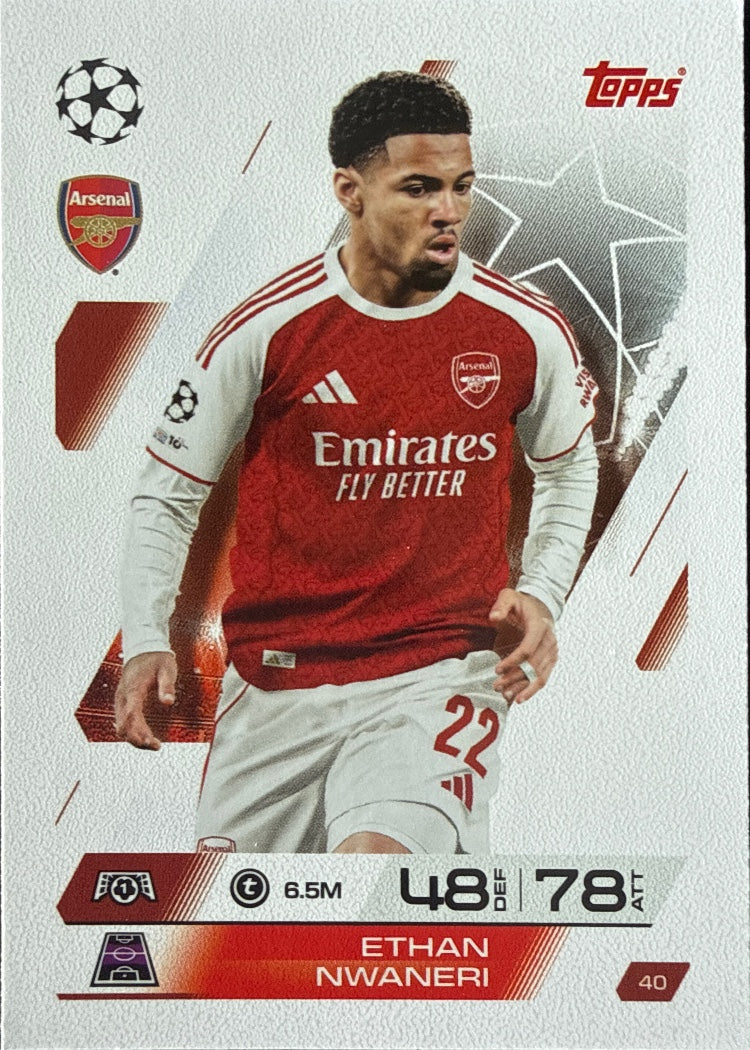 Ethan Nwaneri – Topps Match Attax Champions League 2025/26 – #40