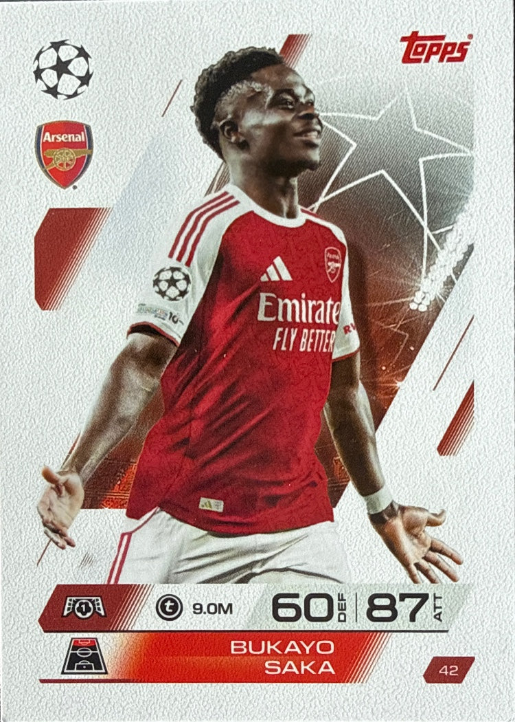 Bukayo Saka – Topps Match Attax Champions League 2025/26 – #42
