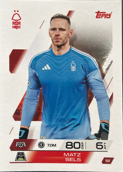Matz Sels – Topps Match Attax Champions League 2025/26 – #92
