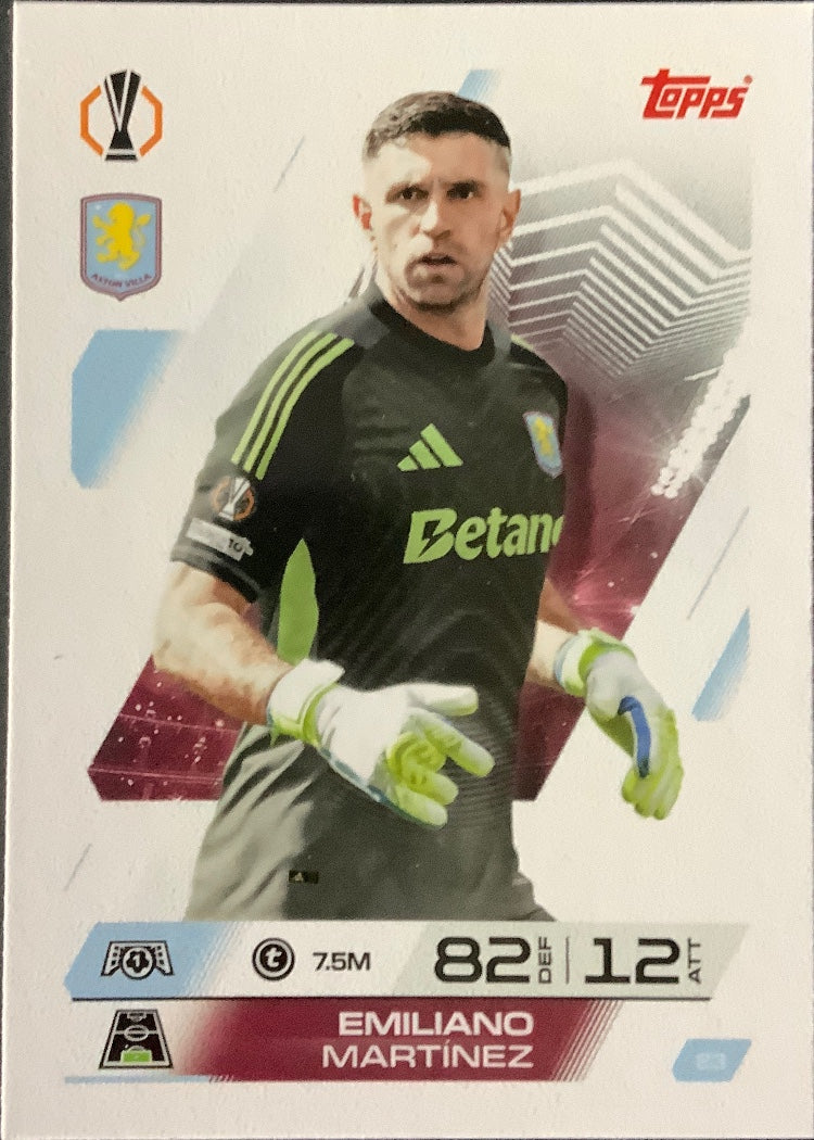 Emiliano Martínez – Topps Match Attax Champions League 2025/26 – #83