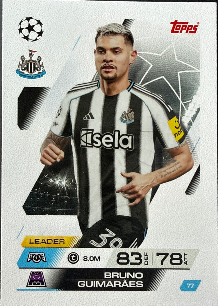 Bruno Guimarães – Topps Match Attax Champions League 2025/26 – #77