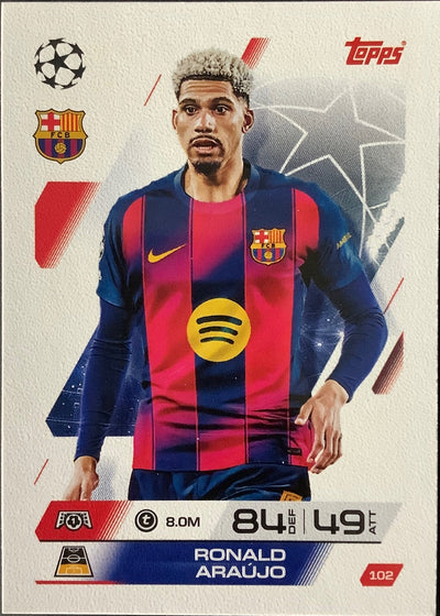Ronald Araújo – Topps Match Attax Champions League 2025/26 – #102