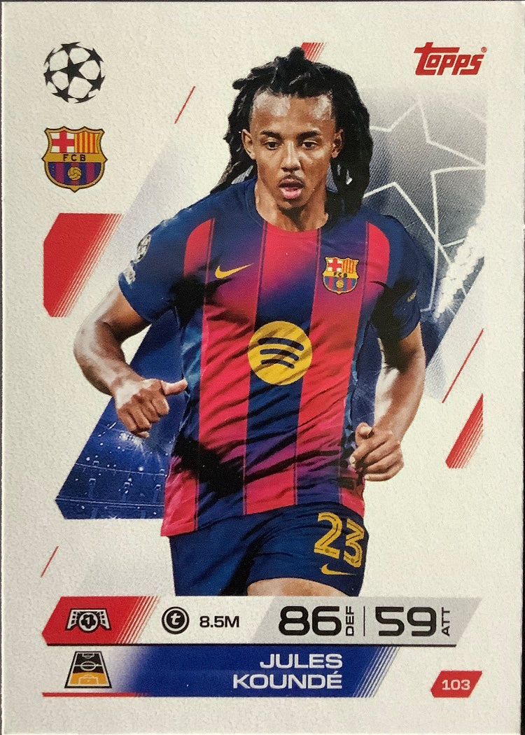 Jules Koundé – Topps Match Attax Champions League 2025/26 – #103
