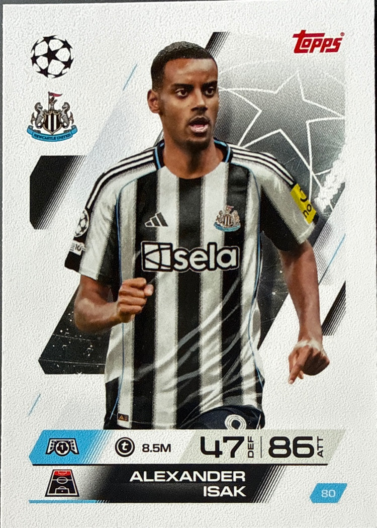 Alexander Isak – Topps Match Attax Champions League 2025/26 – #80