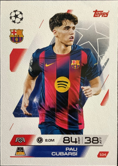 Pau Cubarsí – Topps Match Attax Champions League 2025/26 – #104