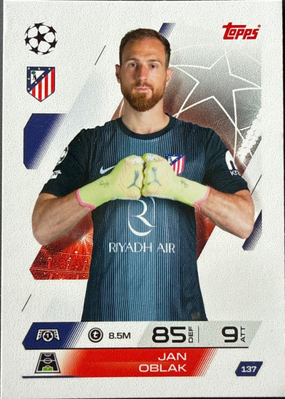 Jan Oblak – Topps Match Attax Champions League 2025/26 – #137