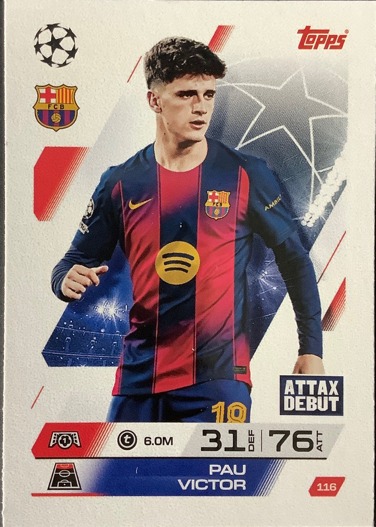 Pau Victor – Topps Match Attax Champions League 2025/26 – #116