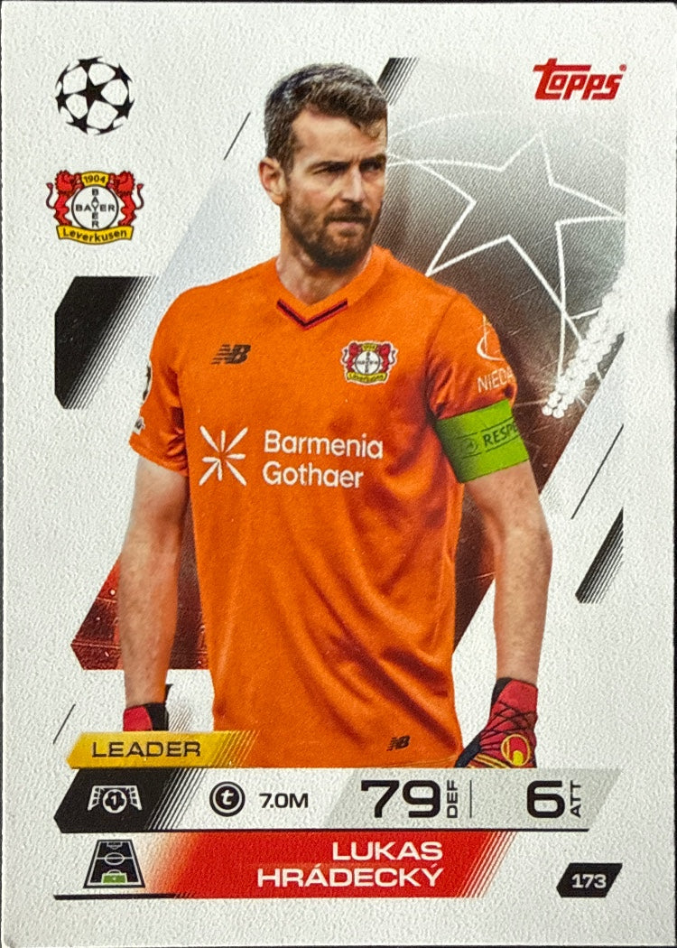 Lukáš Hrádecký – Topps Match Attax Champions League 2025/26 – #173