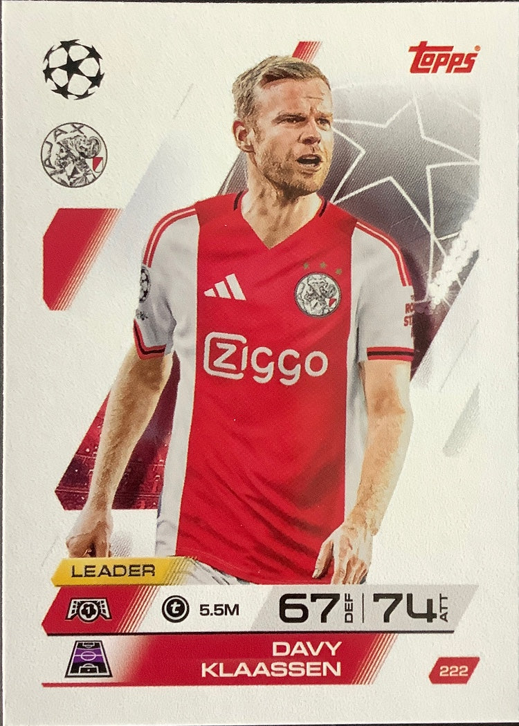 Davy Klaassen – Topps Match Attax Champions League 2025/26 – #222