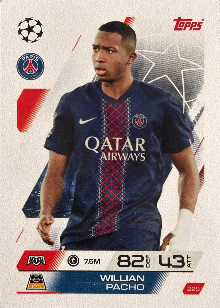Willian Pacho – Topps Match Attax Champions League 2025/26 – #229