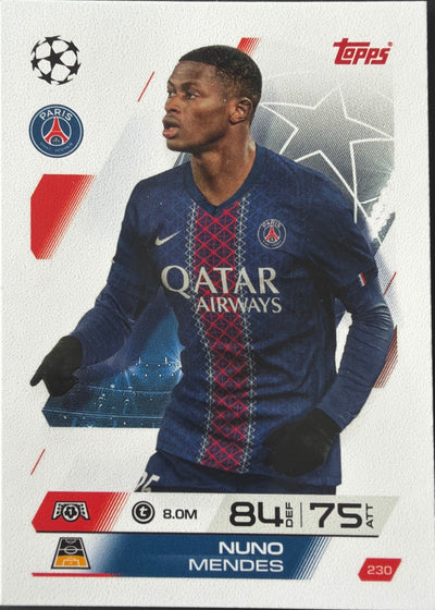 Nuno Mendes – Topps Match Attax Champions League 2025/26 – #230