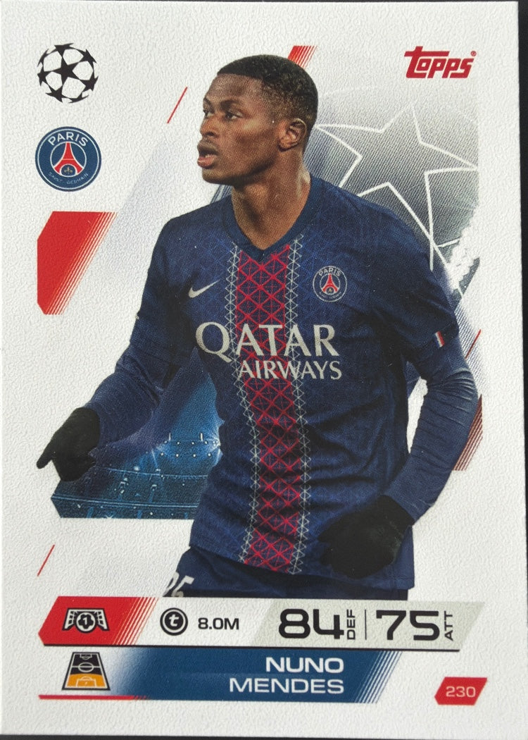 Nuno Mendes – Topps Match Attax Champions League 2025/26 – #230