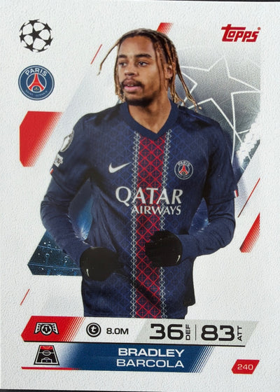 Bradley Barcola – Topps Match Attax Champions League 2025/26 – #240