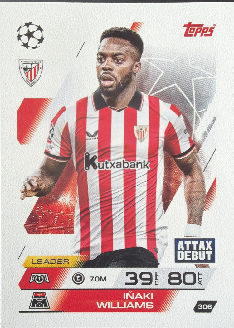 Iñaki Williams – Topps Match Attax Champions League 2025/26 – #306