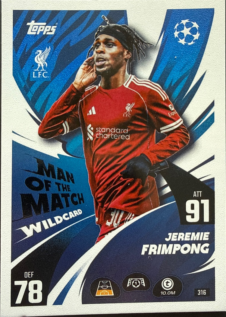 Jeremie Frimpong – Topps Match Attax Champions League 2025/26 – #316