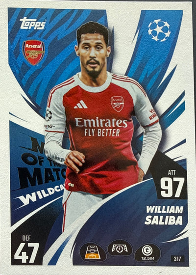 William Saliba – Topps Match Attax Champions League 2025/26 – #317
