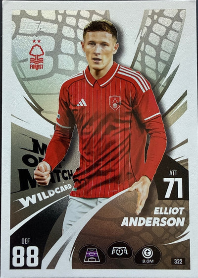 Elliot Anderson – Topps Match Attax Champions League 2025/26 – #322