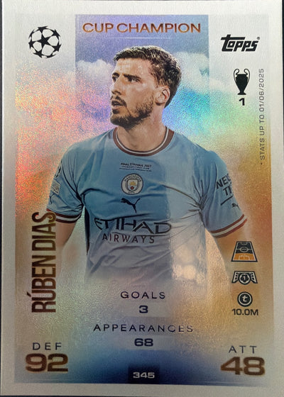 Rúben Dias – Topps Match Attax Champions League 2025/26 – #345