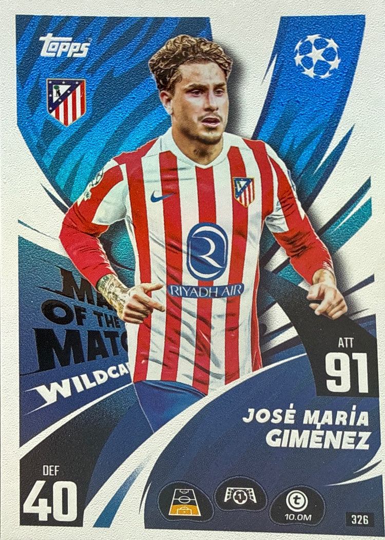 José María Giménez – Topps Match Attax Champions League 2025/26 – #326