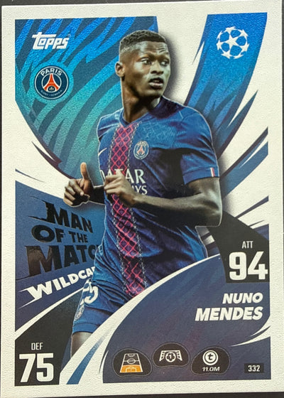 Nuno Mendes – Topps Match Attax Champions League 2025/26 – #332