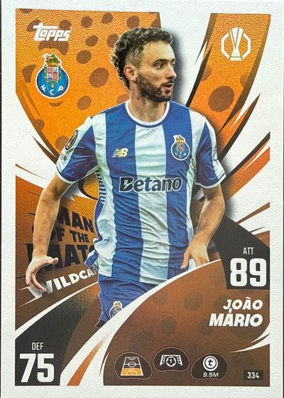 João Mário – Topps Match Attax Champions League 2025/26 – #334