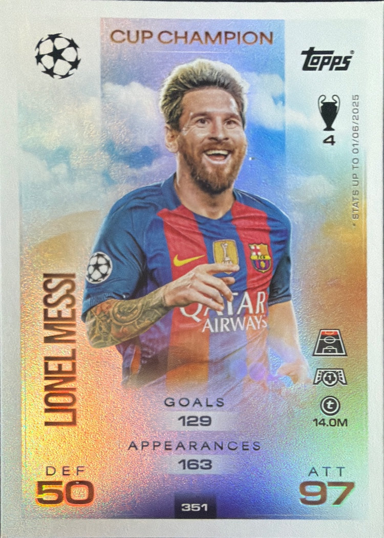 Lionel Messi – Topps Match Attax Champions League 2025/26 – #351