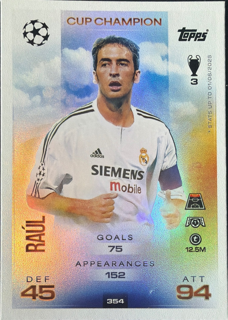 Raúl – Topps Match Attax Champions League 2025/26 – #354