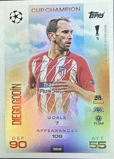 Diego Godín – Topps Match Attax Champions League 2025/26 – #355