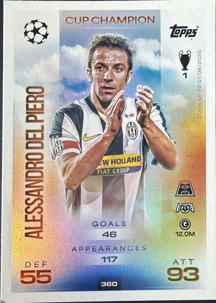 Alessandro Del Piero – Topps Match Attax Champions League 2025/26 – #360