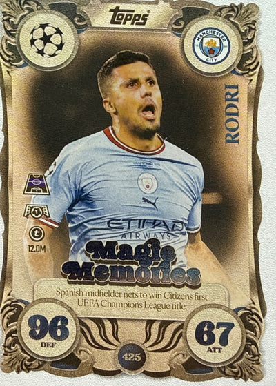Rodri – Topps Match Attax Champions League 2025/26 – #425