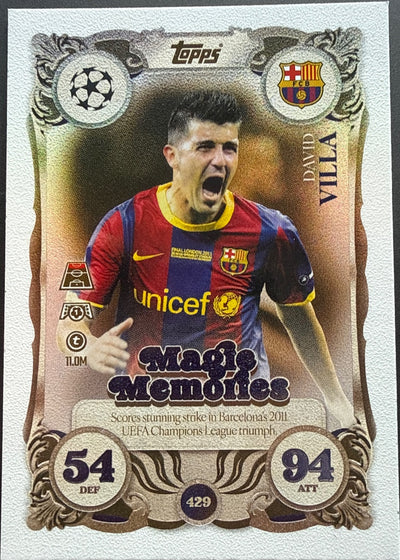David Villa – Topps Match Attax Champions League 2025/26 – #429