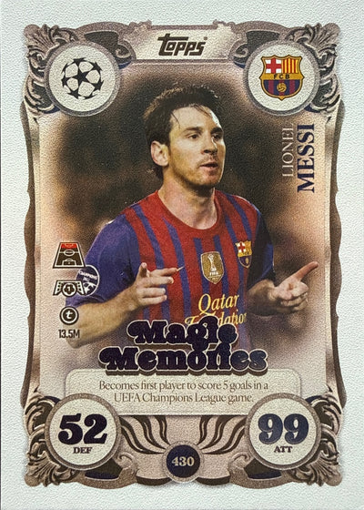 Lionel Messi – Topps Match Attax Champions League 2025/26 – #430