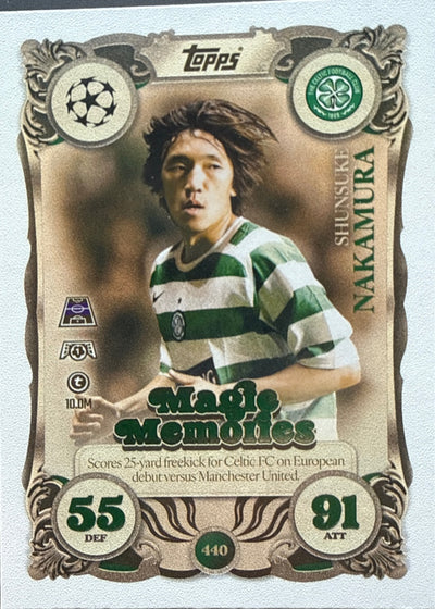 Shunsuke Nakamura – Topps Match Attax Champions League 2025/26 – #440
