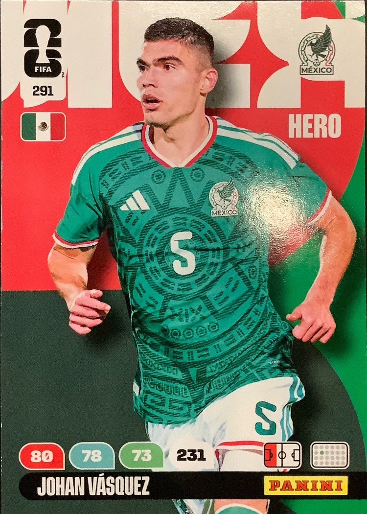 Johan Vásquez – Panini Adrenalyn XL FIFA World Cup 2026 – #291
