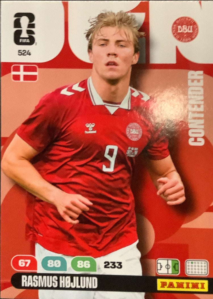 Rasmus Højlund – Panini Adrenalyn XL FIFA World Cup 2026 – #524